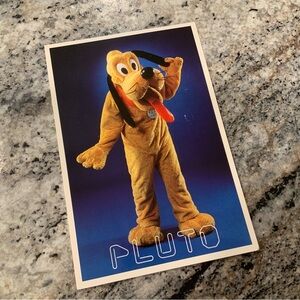 PLUTO DISNEY WORLD VINTAGE 1989 Postcard
